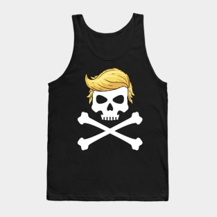 Trump Danger Skull with Donald hair Tank Top